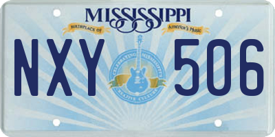 MS license plate NXY506