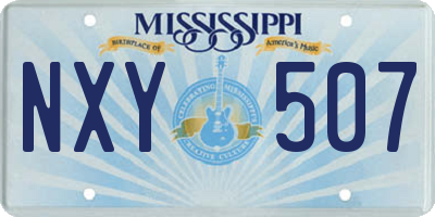MS license plate NXY507