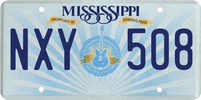 MS license plate NXY508