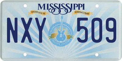 MS license plate NXY509