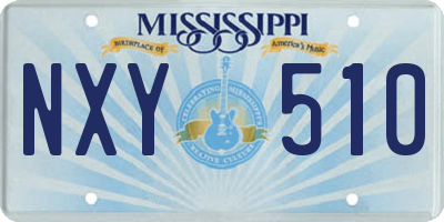 MS license plate NXY510