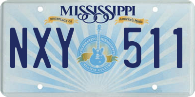 MS license plate NXY511