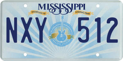 MS license plate NXY512
