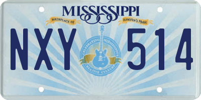 MS license plate NXY514