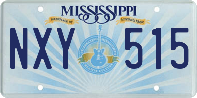 MS license plate NXY515