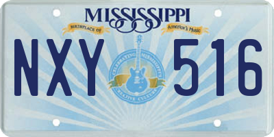 MS license plate NXY516