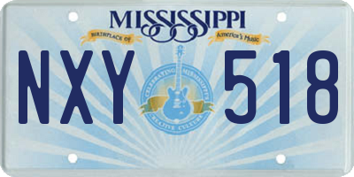MS license plate NXY518