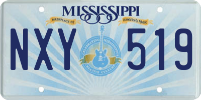 MS license plate NXY519