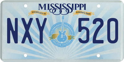 MS license plate NXY520