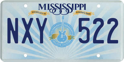 MS license plate NXY522