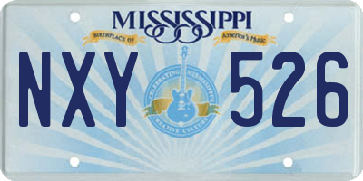 MS license plate NXY526