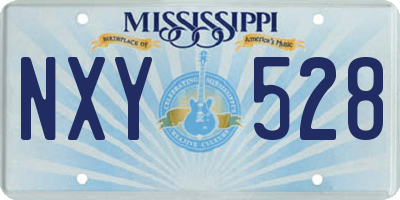 MS license plate NXY528