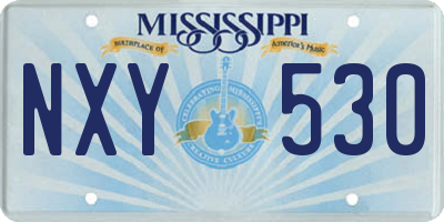 MS license plate NXY530