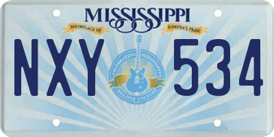 MS license plate NXY534