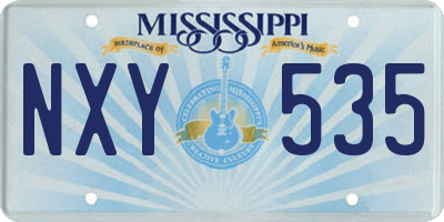MS license plate NXY535