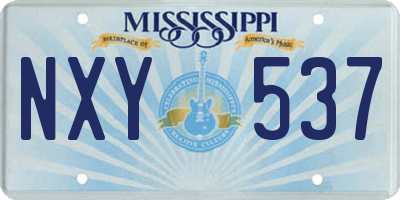 MS license plate NXY537