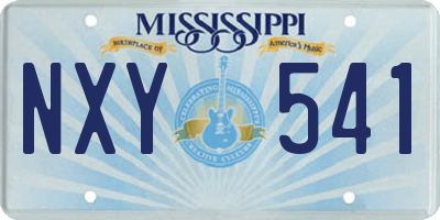 MS license plate NXY541