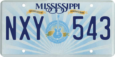 MS license plate NXY543