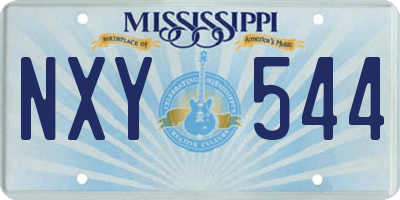 MS license plate NXY544
