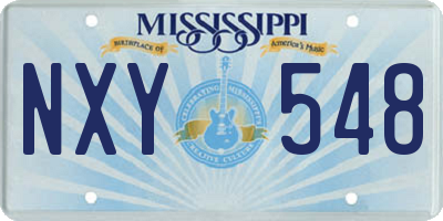 MS license plate NXY548