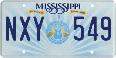 MS license plate NXY549