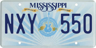 MS license plate NXY550