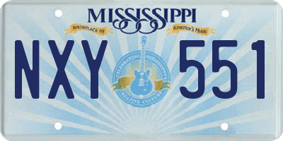 MS license plate NXY551