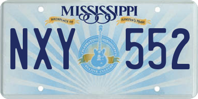 MS license plate NXY552