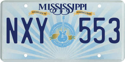 MS license plate NXY553