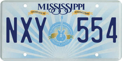 MS license plate NXY554