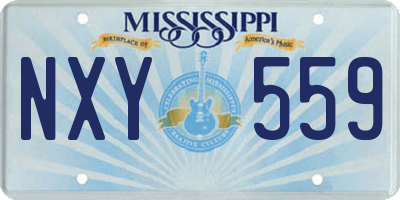 MS license plate NXY559