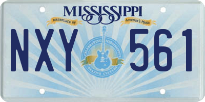 MS license plate NXY561