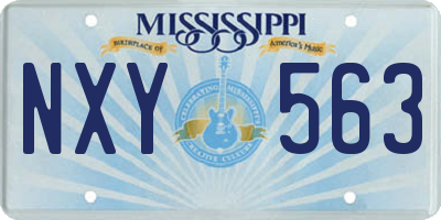 MS license plate NXY563