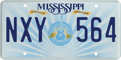 MS license plate NXY564