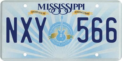 MS license plate NXY566