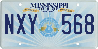 MS license plate NXY568