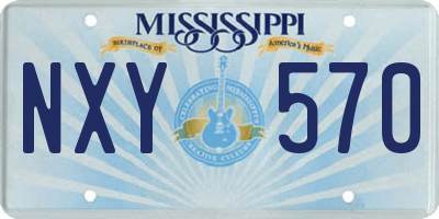 MS license plate NXY570
