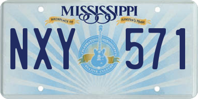 MS license plate NXY571