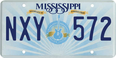 MS license plate NXY572