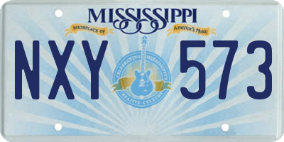 MS license plate NXY573
