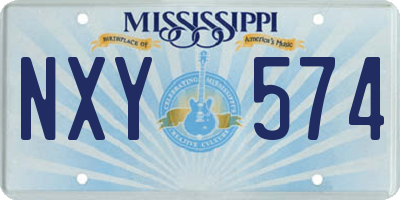 MS license plate NXY574