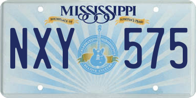 MS license plate NXY575