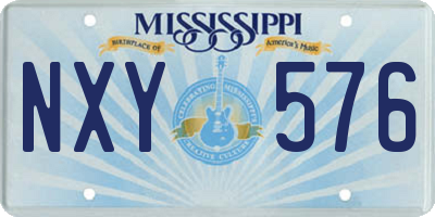 MS license plate NXY576