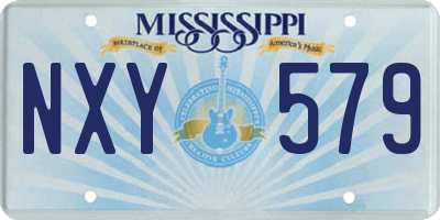 MS license plate NXY579
