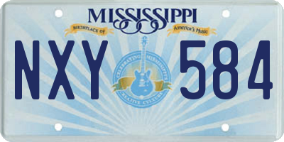 MS license plate NXY584