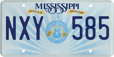 MS license plate NXY585
