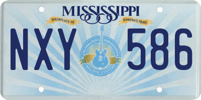 MS license plate NXY586