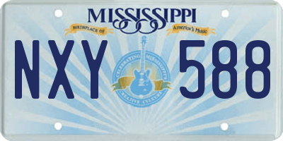 MS license plate NXY588