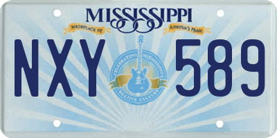 MS license plate NXY589
