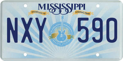 MS license plate NXY590